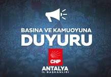 BASINA VE KAMUOYUNA !